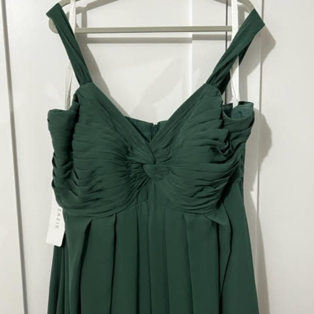Azazie Kaitlyn Gown in Dark Green